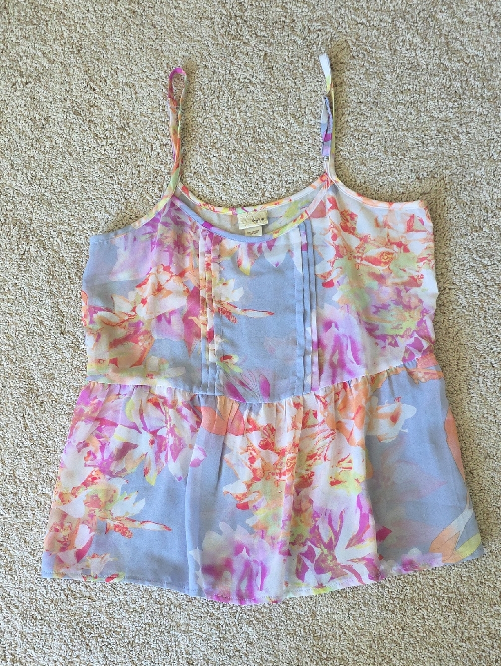Sheer Flowy Floral Tank